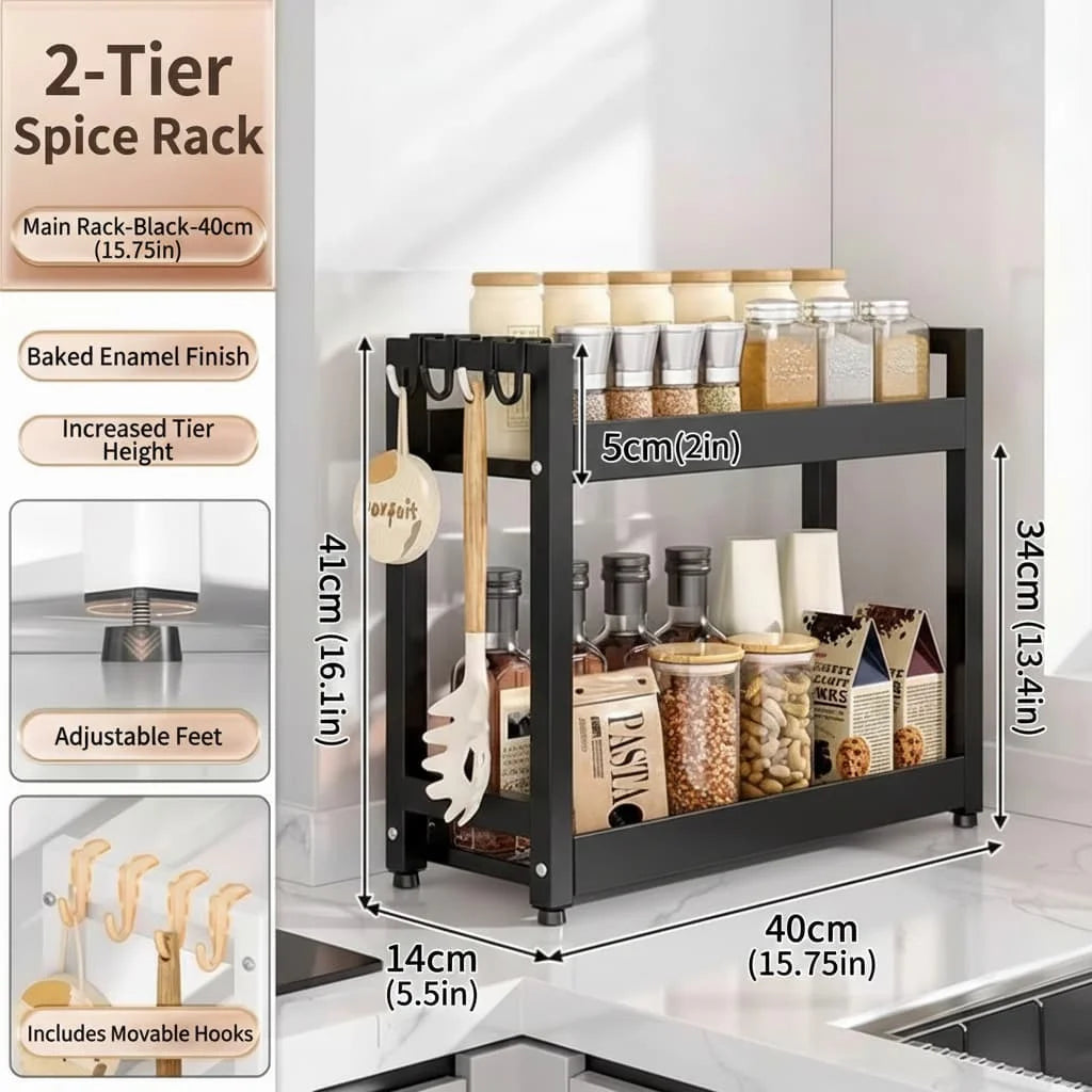 Kitchen Shelf Wall Mounted Wood Storage Rack for Utensils Pots And Spices - Modern Minimalist Home Decor