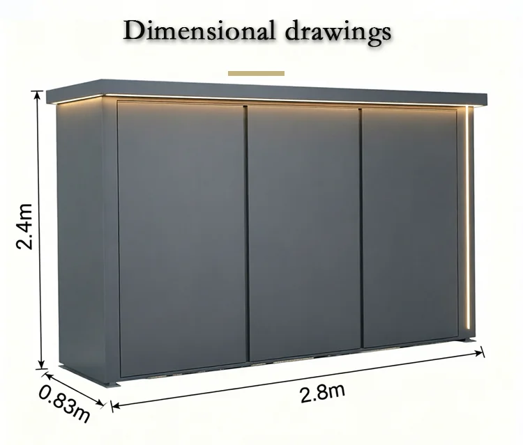 Modern Stylish Outdoor Kitchen Cabinets with Complete BBQ Setup, Durable & Weather-Resistant, Perfect for Gardens, Customizable